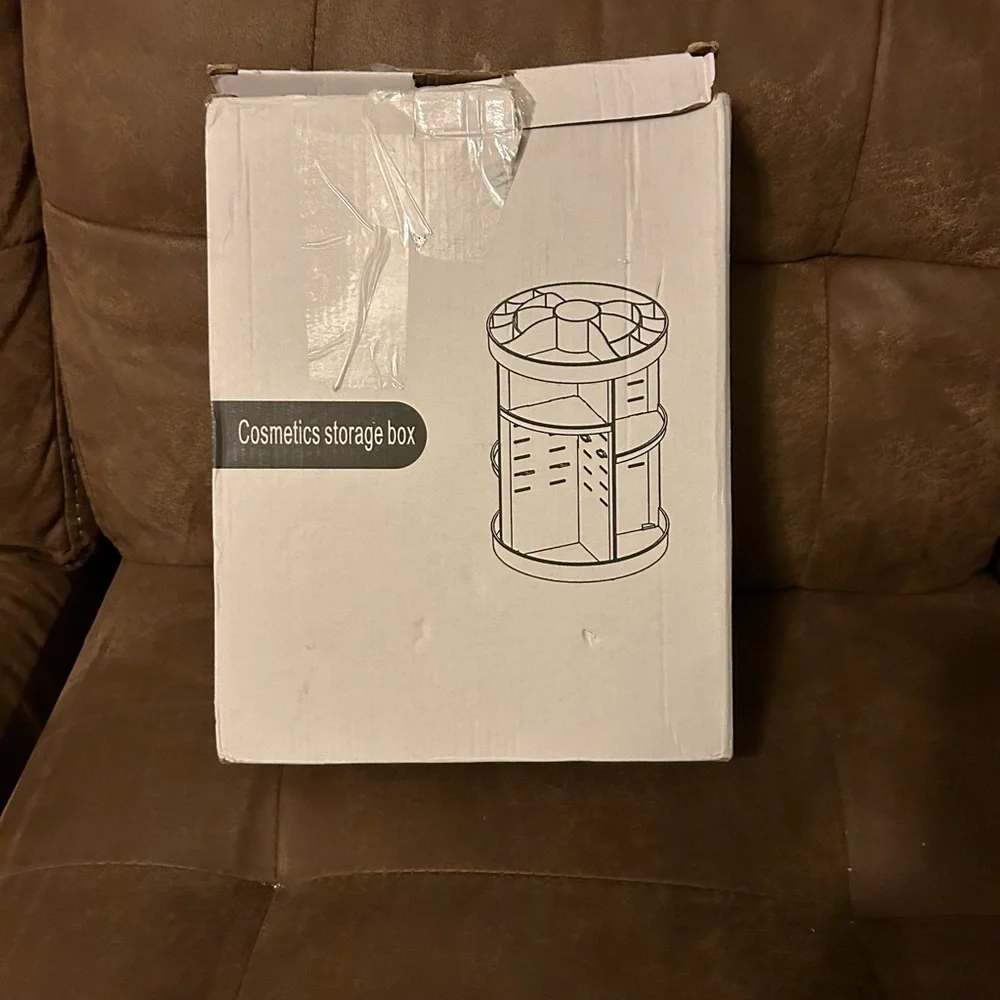 360RotatingMakeup💄OrganizerDIY AdjustableSpinning,FoldableMakeupStorageDisplay